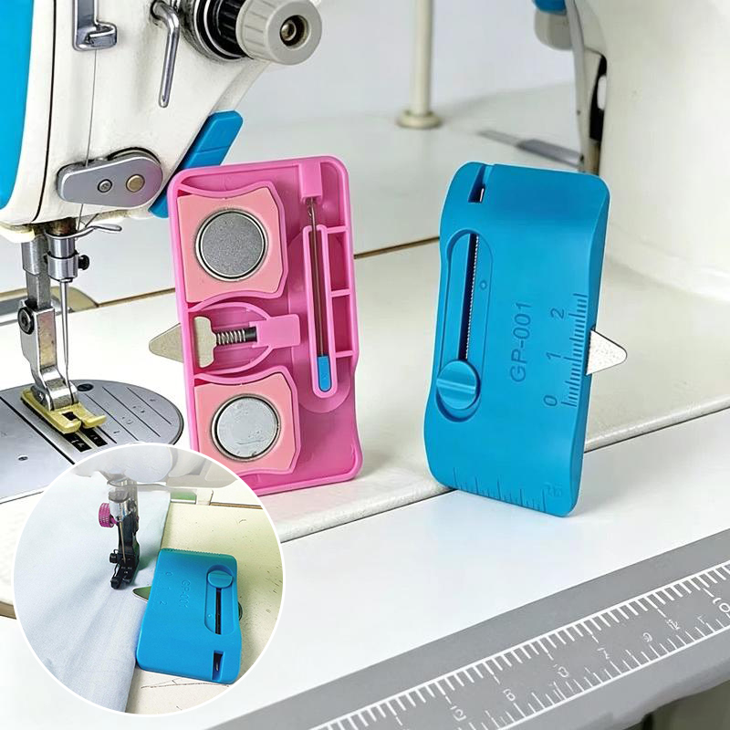 Sewing Gauge Ruler - Tool-Free Adjustable Magnetic Sewing Track Built-In