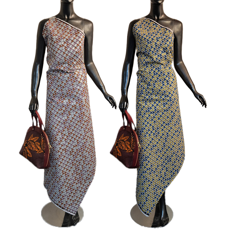 Sewing Batik Fabric - Blue Cotton African Waxed Fabric for