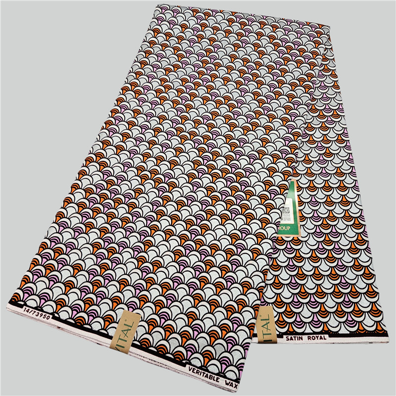 Blue Cotton African Waxed Fabr - огляд і ціна Sewing Batik Fabric